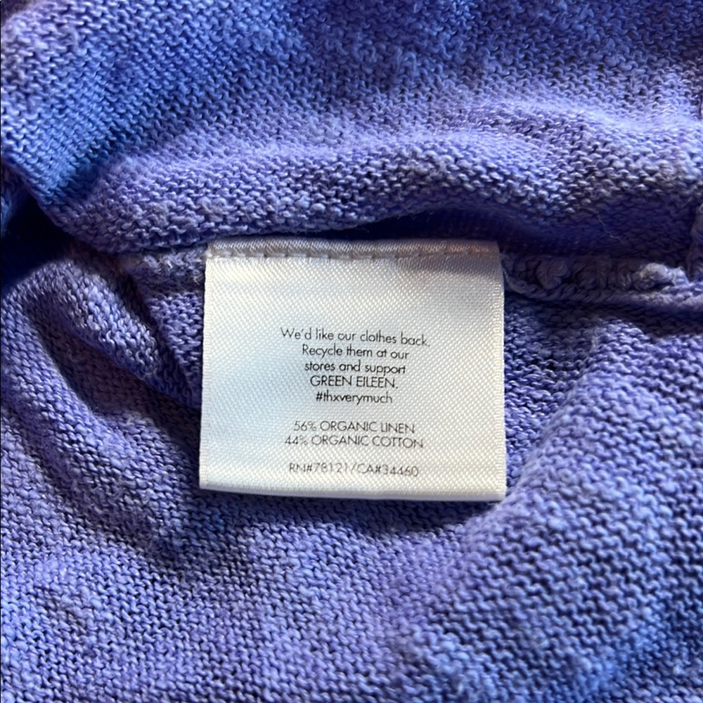 Eileen Fisher Light Purple Boxy 3/4 Sleeve Tunic - Picture 2 of 7
